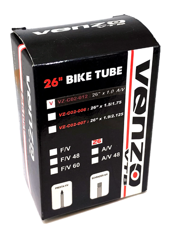 Venzo Inner Tube 26x1.0 F/V