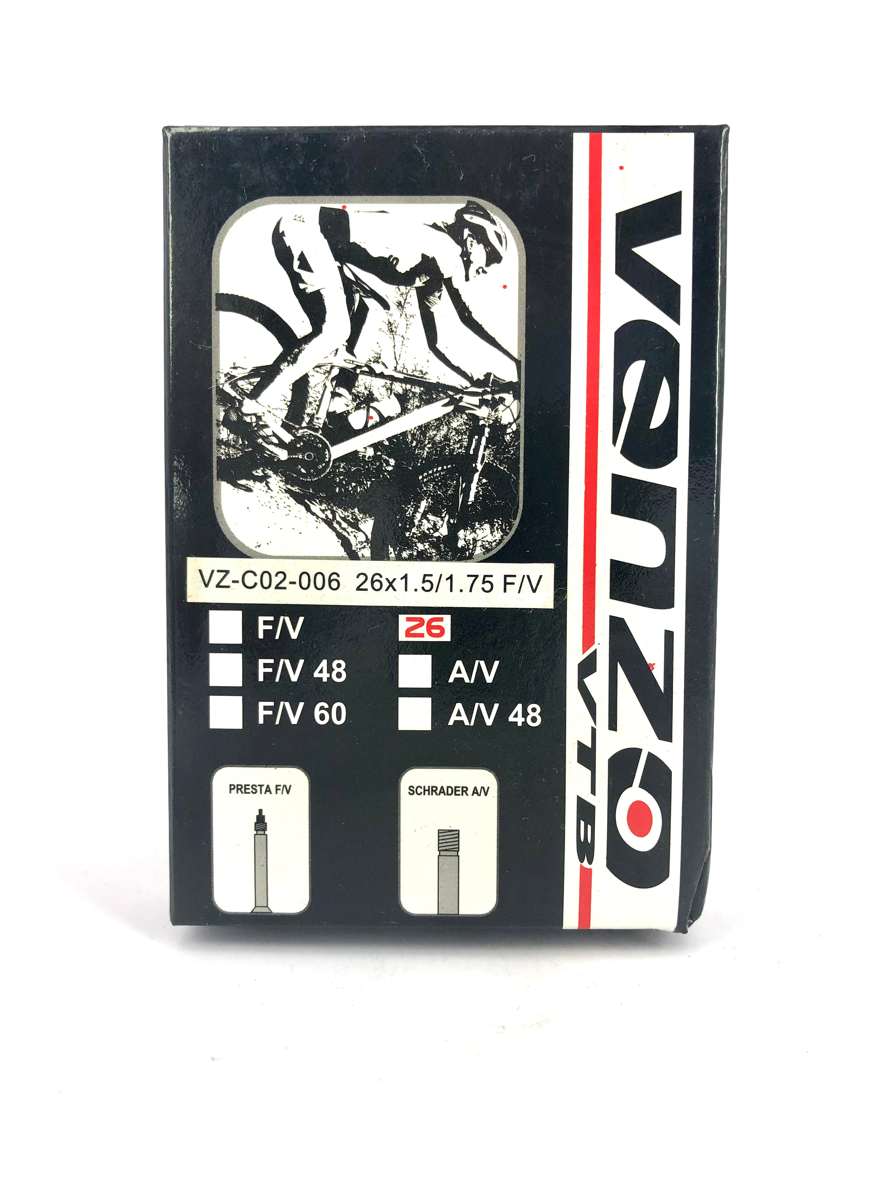 Venzo Inner Tube 26x1.5/1.75 F/V